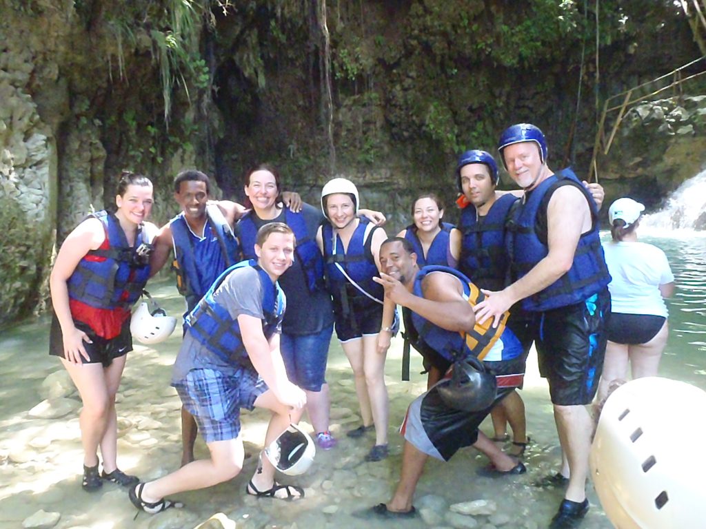 My friends at the 27 waterfalls of rio damajagua